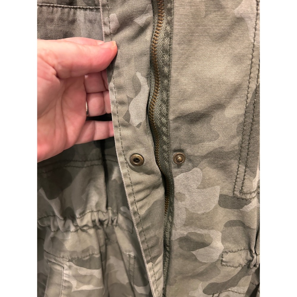 Old Navy Womens XXL Camo Utility Field Jacket Full Zip Drawstring Adjustable - Picture 7 of 9